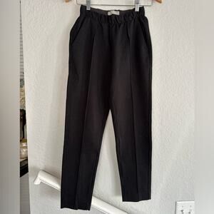 NEW Everlane Front Seam Pullon Black Pants High Rise Minimalist Capsule Elevated